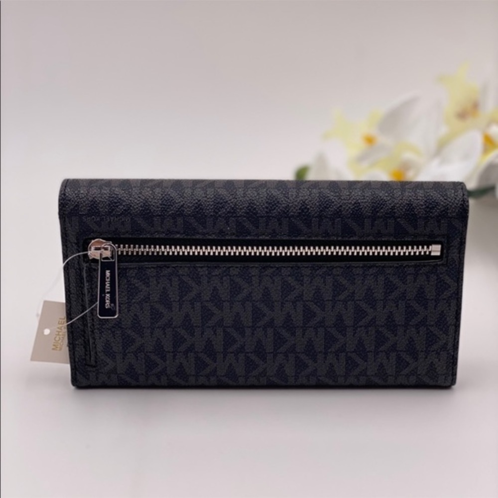 Michael Kors Trifold Wallet Signature Black - Picture 7 of 14